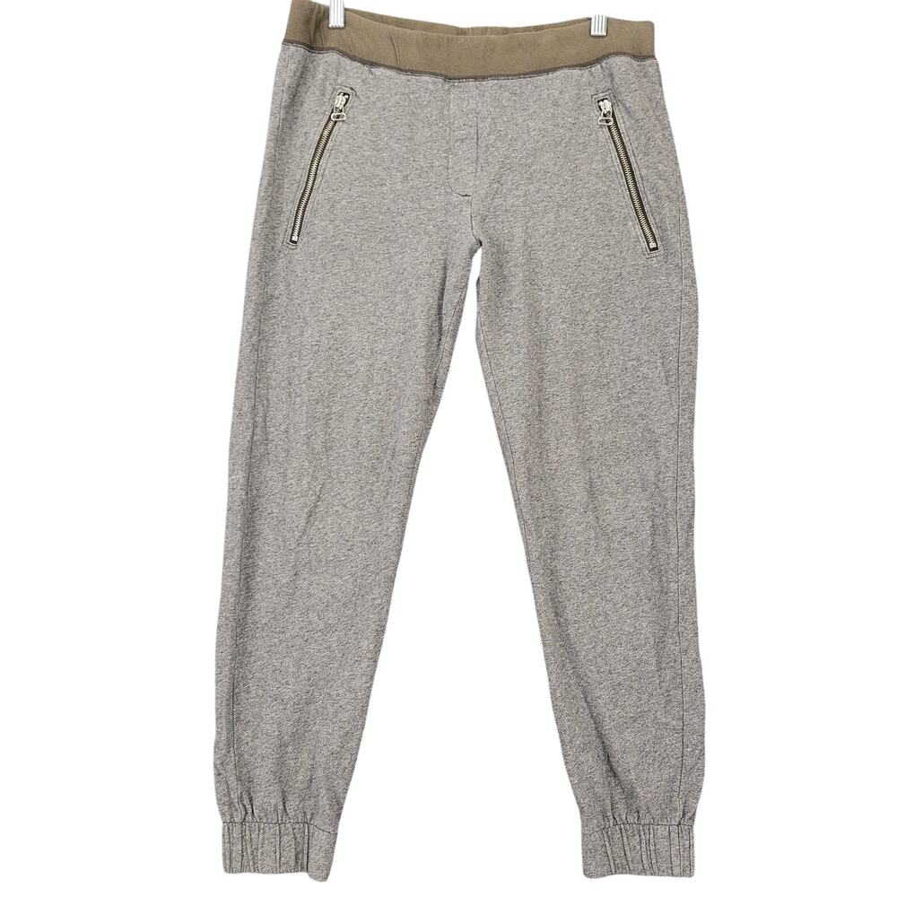 Gap Gray Heather Sweatpants Cinch Ankle Stretch Waist Loungewear Mens Size S Zip